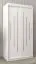 Armoire à portes coulissantes / Penderie Pilatus 01, Couleur : Blanc mat - Dimensions : 200 x 100 x 62 cm ( h x l x p)