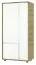 Armoire à portes battantes / armoire Nalle 03, couleur : chêne / blanc - Dimensions : 185 x 90 x 53 cm (H x L x P)