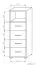 Commode Kerowagi 01, couleur : chêne Sonoma - Dimensions : 150 x 55 x 41 cm (H x L x P)