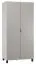 Armoire penderie Pantanoso 13 | 2 portes battantes | Blanc / Gris | 195 x 93 x 57 cm | LED & Soft Close