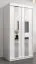 100 cm de large Armoire avec 2 portes | 5 casiers | Couleur : Blanc Abbildung