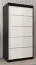 100 cm de large Armoire avec 5 casiers et 2 portes | Couleur : Blanc / Noir Abbildung