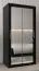 1 mètre de large Armoire avec 2 portes | Couleur : Noir Abbildung