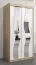 1 mètre de large Armoire avec 2 portes | Couleur : Chêne Sonoma / Blanc Abbildung