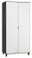 93 cm de large Armoire avec 2 portes | Couleur: Noir / Blanc Abbildung