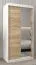 100 cm de large Armoire à portes coulissantes avec 2 portes | 5 casiers | 2 tringles à vêtements | Couleur : Chêne Sonoma / Blanc Abbildung