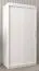 100 cm de large Armoire à portes coulissantes avec 2 portes | 5 casiers | 2 tringles à vêtements | Couleur : Blanc Abbildung