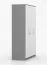 Armoire penderie Smolikas 116 | 3 portes battantes | Blanc & chêne Sonoma | 9 compartiments | 192 x 120 x 50 cm | Poignées bois