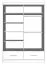 Armoire penderie Lusatian 12 | 1,5 m | Noir/Gris | Portes coulissantes miroir | 6 compartiments | 2 tiroirs | 218 x 150 x 61