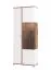 Vitrine haute 2 portes Kanjiza 01 | Chêne Flagstaff & Blanc brillant | 10 compartiments | 200,5 x 78,5 x 40 cm | Salon