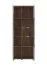 Vitrine haute 2 portes Kanjiza 01 | Chêne Flagstaff & Blanc brillant | 10 compartiments | 200,5 x 78,5 x 40 cm | Salon
