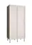Armoire simple avec deux barres de penderie Jotunheimen 01, couleur : blanc - dimensions : 208 x 100,5 x 62 cm (h x l x p)