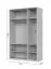 Armoire penderie avec miroir Neiafu 05 | Soft-Close | Kaschmir | 224 x 137 x 56 cm | 2 tringles, 6 étagères