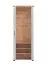 Armoire penderie Banat 18 avec porte miroir | Blanc/Blanc brillant/Chêne artisan | 194,5 x 75 x 41 cm | Barre extensible