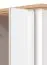 Armoire penderie Banat 18 avec porte miroir | Blanc/Blanc brillant/Chêne artisan | 194,5 x 75 x 41 cm | Barre extensible