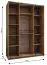 Penderie / Armoire à portes coulissantes / 245,5 x 160 x 64 cm / 11 compartiments / 2 portes coulissantes / 2 tringles à vêtements / Protection des chants ABS / Couleur : Chêne Artisan