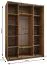 Penderie / Armoire à portes coulissantes / 245,5 x 160 x 64 cm / 11 compartiments / 2 portes coulissantes / 2 tringles à vêtements / Protection des chants ABS / Couleur : Chêne Artisan