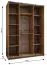 Penderie / Armoire à portes coulissantes / 245,5 x 160 x 64 cm / 2 portes coulissantes / 2 tringles à vêtements /Soft-Close / 11 compartiments / Couleur : Blanc / 6 étagères