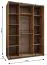 Penderie / Armoire à portes coulissantes / ABS protection des bords / 245,5 x 160 x 64 cm / 11 compartiments / 2 portes coulissantes / 2 tringles à vêtements / Couleur : Cachemire / Soft-Close