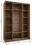Penderie / Armoire à portes coulissantes / 245,5 x 160 x 64 cm / 2 tringles à vêtements /2 portes coulissantes / 11 compartiments / 6 étagères / Couleur : Cachemire / Soft-Close