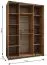 Penderie / Armoire à portes coulissantes / 245,5 x 170 x 64 cm / 11 compartiments / 6 étagères / 2 tringles à vêtements / 2 portes coulissantes / Couleur : Chêne Artisan