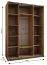 Penderie / Armoire à portes coulissantes / 245,5 x 170 x 64 cm / 11 compartiments / 6 étagères / 2 tringles à vêtements / 2 portes coulissantes / Couleur : Chêne Artisan