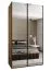 Penderie / Armoire à portes coulissantes / 245,5 x 140 x 64 cm / 2 tringles à vêtements / 2 portes coulissantes / Miroir / ABS protection des bords / Couleur : Chêne Artisan