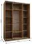 Penderie / Armoire à portes coulissantes / Couleur : Chêne Artisan /245,5 x 160 x 64 cm / 11 compartiments / 2 tringles à vêtements / 2 portes coulissantes / Soft-Close / Chants ABS
