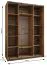 Penderie / Armoire à portes coulissantes / 245,5 x 160 x 54 / Soft-Close / Miroir / 2 tringles à vêtements / 11 compartiments / Couleur : Noir / 2 portes coulissantes
