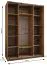 Penderie / Armoire à portes coulissantes / 11 compartiments / Miroir / 245,5 x 160 x 64 / Couleur : Cachemire / 2 tringles à vêtements / 2 Portes coulissantes / Soft-Close