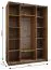 Penderie / Armoire à portes coulissantes / 245,5 x 170 x 64 cm / 11 compartiments / 2 tringles à vêtements / 2 portes coulissantes / Soft-Close / Miroir / Couleur : Chêne Artisan