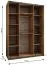 Penderie / Armoire à portes coulissantes / Soft-Close / Couleur : Blanc / 245,5 x 170 x 64 cm / 2 Barres de penderie / Miroir / 2 Portes coulissantes / 11 Compartiments