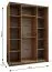 Penderie / Armoire à portes coulissantes / Couleur : Cachemire / 2 portes coulissantes / Soft-Close / 2 tringles à vêtements / 245,5 x 180 x 64 cm / Miroir / 11 compartiments