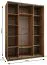 Penderie / Armoire à portes coulissantes / 2 tringles à vêtements / 245,5 x 160 x 64 cm / Fonction Soft-Close / 2 portes coulissantes / Miroir / 11 compartiments / Couleur : blanc