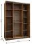 Penderie / Armoire à portes coulissantes / 2 portes coulissantes / 245,5 x 160 x 64 cm / Soft-Close / Miroir / 2 tringles à vêtements / Couleur : Cachemire / 11 compartiments