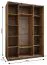 Penderie / Armoire à portes coulissantes / 2 tringles à vêtements / Soft-Close / 245,5 x 170 x 64 cm / Miroir / 2 portes coulissantes / 11 compartiments / Couleur : Noir
