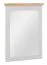 Grand miroir mural Cuenca 11 | Chêne / Blanc | 103 x 80 x 6 cm | Design moderne