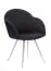 Chaise contemporaine Maridi 103 | 88 x 61 x 56 cm | Revêtement tissu et simili cuir | Noir | Design original