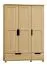 Armoire / armoire à portes battantes en bois de pin massif naturel 009 - Dimensions 190 x 120 x 60 cm (H x L x P)