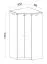 Armoire d’angle Sampont 02 | Vert menthe & chêne foncé | 195 x 95 x 95 cm | 10 compartiments | 2 tringles