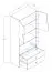 Armoire Sirte 04 | Chêne et blanc brillant | 190 x 80 x 40 cm | Design moderne et gain de place