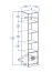 Étagère enfant Fabian 06 | Chêne clair, blanc & gris | 190 x 40 x 40 cm | Design moderne et pratique