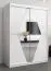 150 cm de large Armoire avec 2 portes | 5 casiers | Couleur: Blanc Abbildung