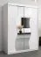 150 cm de large Armoire avec 5 casiers et 2 portes | Couleur: Blanc Abbildung