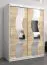 150 cm de large Armoire à portes coulissantes avec 2 portes | 5 casiers | 2 tringles à vêtements | Couleur: Chêne Sonoma / Blanc Abbildung