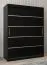 150 cm de large Armoire à portes coulissantes avec 2 portes | 5 casiers | 2 tringles à vêtements | Couleur: Noir Abbildung