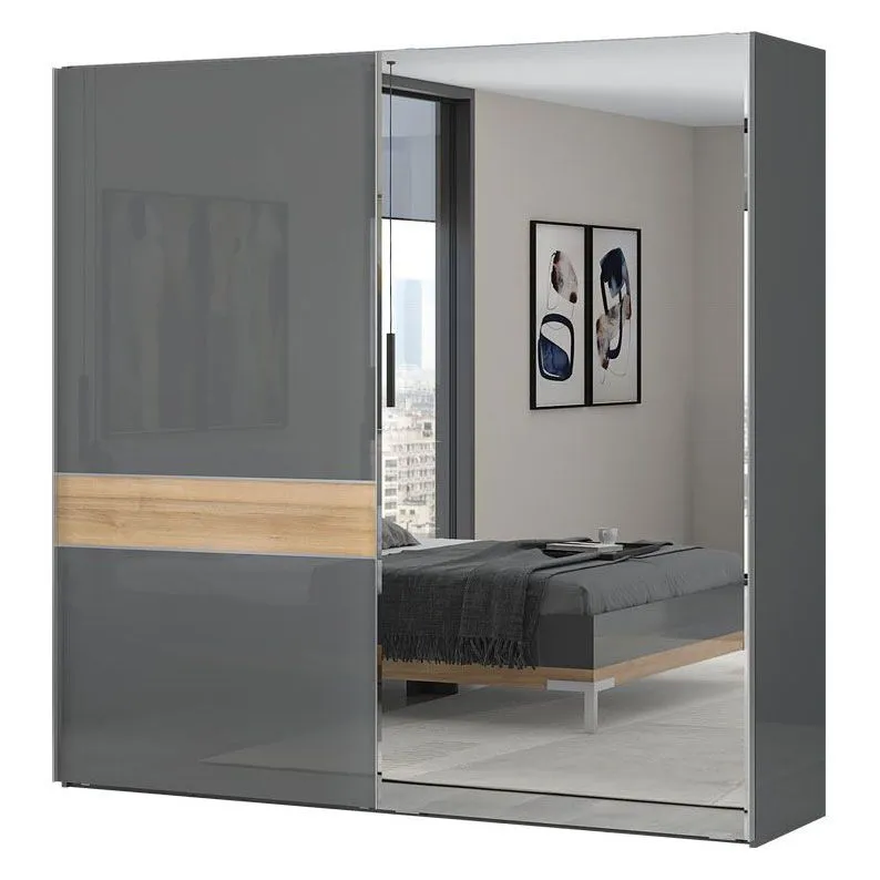 230 cm de large Armoire avec 12 casiers et 2 portes | Couleur: Anthracite Abbildung
