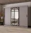 Armoire à portes coulissantes / Cachemire / Porte miroir / Détails modernes / 250 x 62 x 200 cm / Penderie / 10 compartiments / 2 tringles à vêtements / Finition haut de gamme