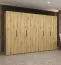 Armoire 6 portes battantes Korab 45 | Chêne Artisan | 3 tringles | Largeur 3 m | Poignées noires | Soft-Close