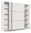 Penderie large à portes coulissantes Kule 07 | Blanc élégant | 2 tringles | 10 compartiments | 210 x 217 x 62,5 cm